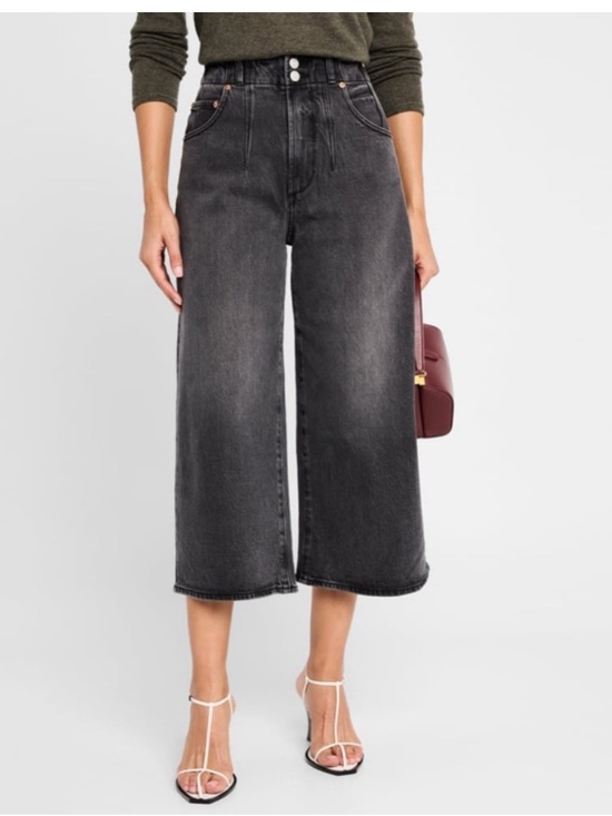 pistola Denim - Pistola Jeans Scarlett High Rise Wide Leg Gaucho Black Revolve NWT 26